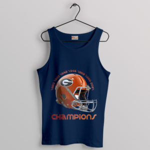Best Helmet Champions Georgia Bulldogs Navy Tank Top