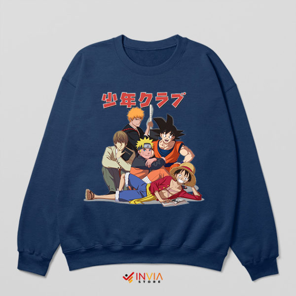 Best Shonen Jump Anime of All Time Navy Sweatshirt
