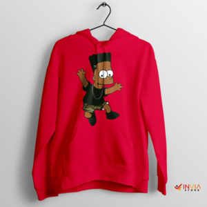 Black Lives Matter Bart Simpson Sad Red Hoodie