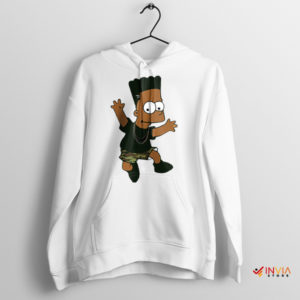 Black Lives Matter Bart Simpson Sad White Hoodie