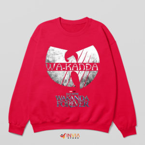 Black Panther 2 Wu-Tang Clan Logo Red Sweatshirt