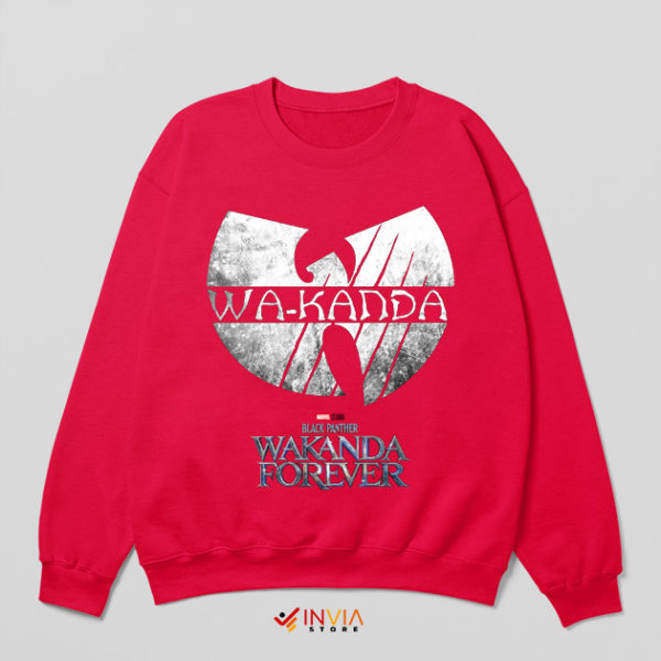 Black Panther 2 Wu-Tang Clan Logo Red Sweatshirt