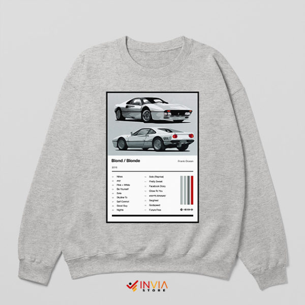 Blonde Tracklist Nights Frank Ocean Song Sport Grey Sweatshirt