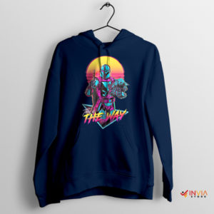 Boba Fett This is The Way Quote Navy Hoodie