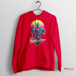 Boba Fett This is The Way Quote Red Hoodie