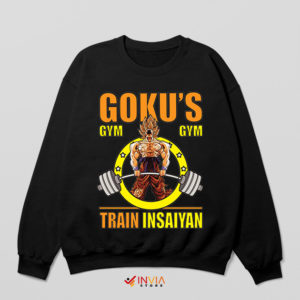 Bodybuilder Train Insaiyan Goku Gym Black Sweatshirt