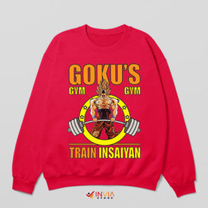 Bodybuilder Train Insaiyan Goku Gym Red Sweatshirt