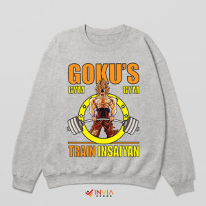 Bodybuilder Train Insaiyan Goku Gym Sport Grey Sweatshirt