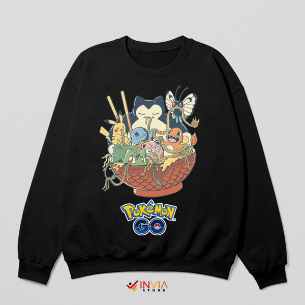 Buldak Ramen Snorlax Pokemon Go Black Sweatshirt