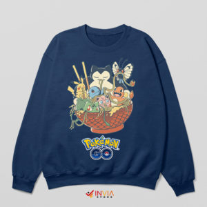 Buldak Ramen Snorlax Pokemon Go Navy Sweatshirt