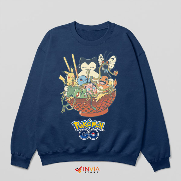 Buldak Ramen Snorlax Pokemon Go Navy Sweatshirt