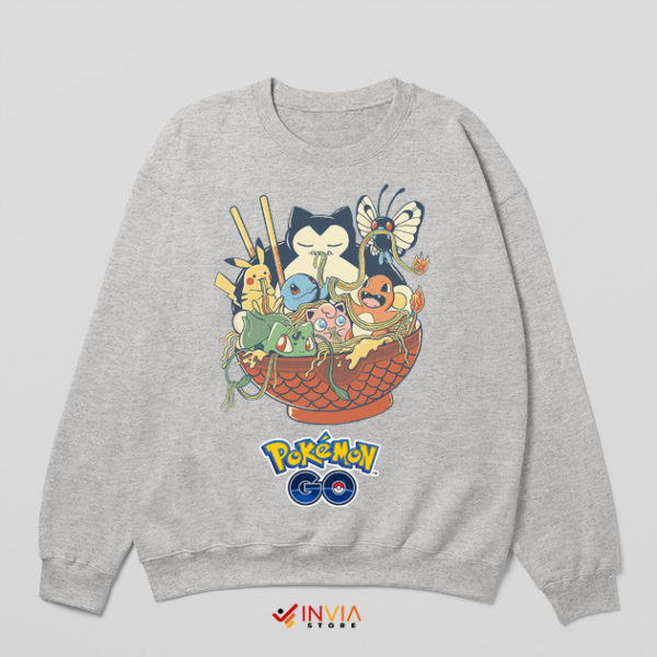 Buldak Ramen Snorlax Pokemon Go Sport Grey Sweatshirt