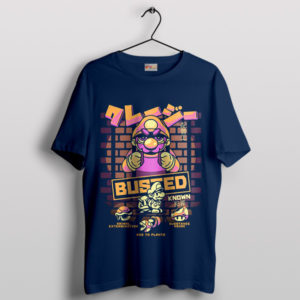 Busted the Super Mario Bros Movie Navy T-Shirt