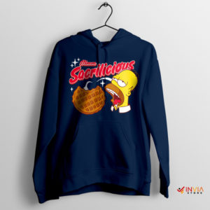 Cartoon Homer Meme Sacrilicious Navy Hoodie