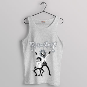 Cartoon Kiss Members Rick Morty Sport Grey Tank Top