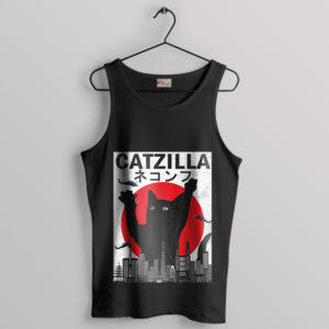 Catzilla New Godzilla Movie Funny Black Tank Top