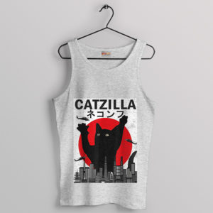 Catzilla New Godzilla Movie Funny Sport Grey Tank Top