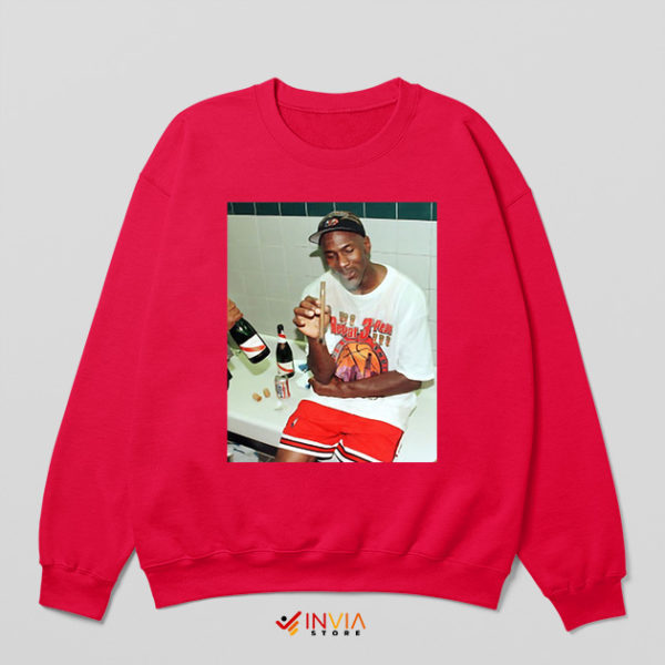 Champions NBA Michael Jordan Smoke Red Sweatshirt