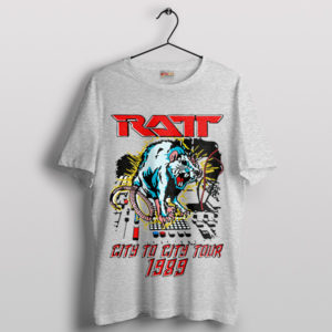 City to City Tour 1989 Ratt Vintage Sport Grey T-Shirt