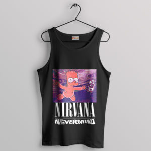 Classic Nevermind Parodied by Bart Simpson Black Tank Top