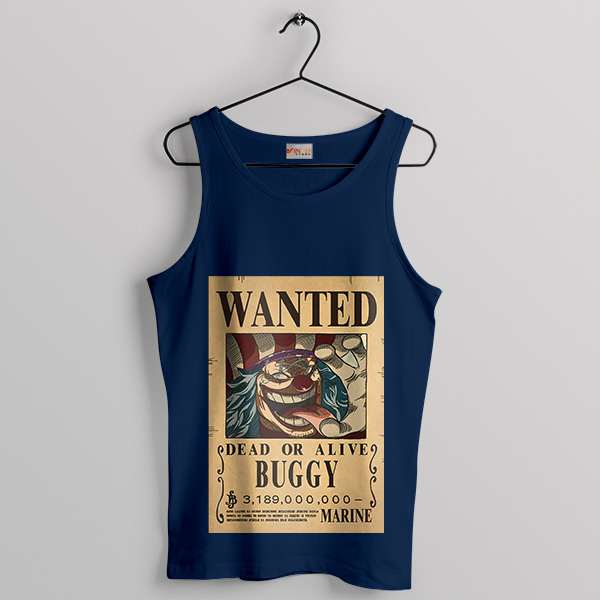 Clown Pirate One Piece Buggy Navy Tank Top