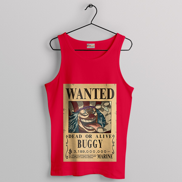 Clown Pirate One Piece Buggy Red Tank Top