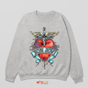 Cold Hard Heart Bon Jovi Art Sport Grey Sweatshirt