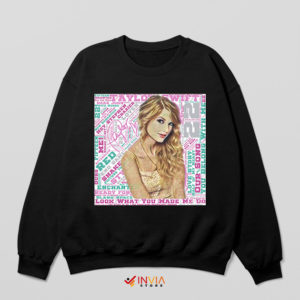 Collage Art Taylor Swift Midnights Black Sweatshirt