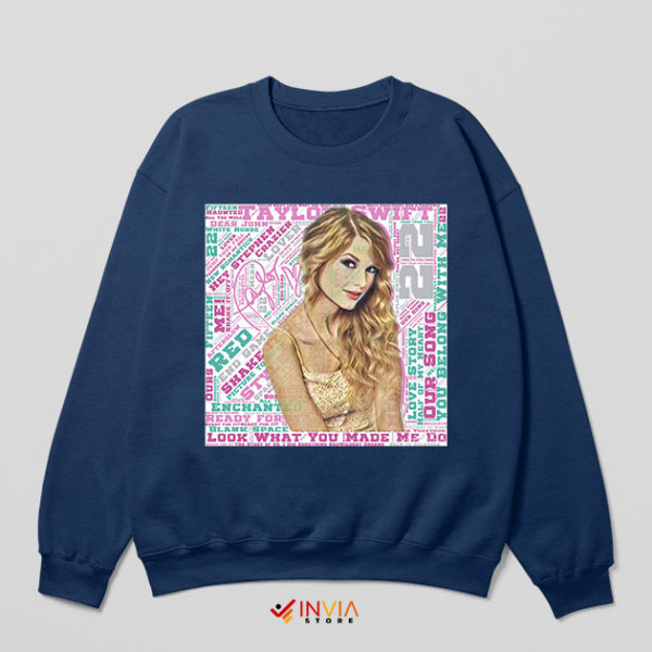 Collage Art Taylor Swift Midnights Navy Sweatshirt