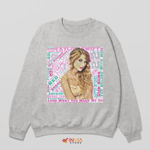 Collage Art Taylor Swift Midnights Sport Grey Sweatshirt