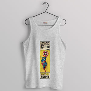 Comic Issue 12 Captain America Series 100 Sport Grey Tank Top