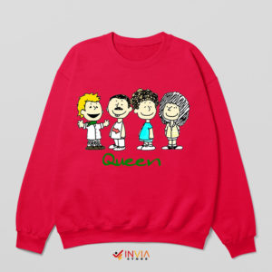 Comic Strip Members of Queen Red Sweatshirt