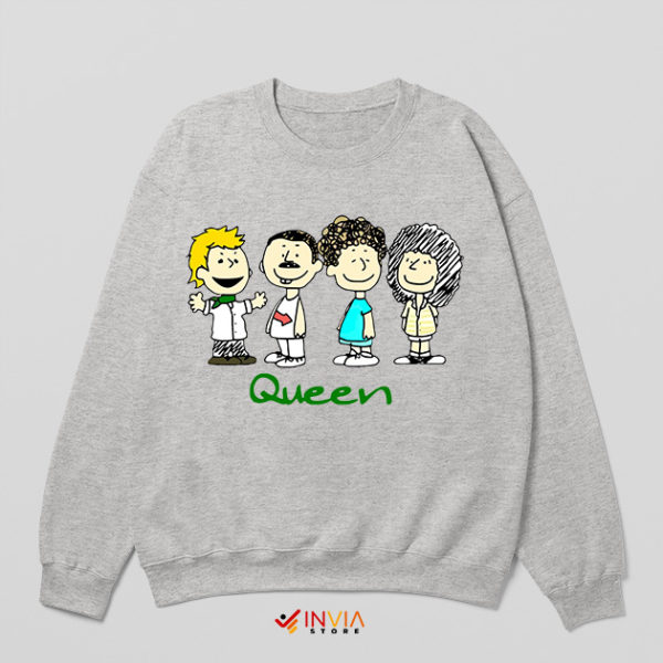 Comic Strip Members of Queen Sport Grey Sweatshirt