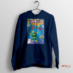 Comics Marvel Springfield Bart Spider Navy Hoodie