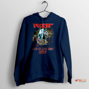 Concert City to City Tour 1989 Ratt Navy Hoodie