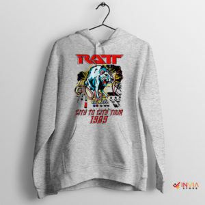 Concert City to City Tour 1989 Ratt Sport Grey Hoodie