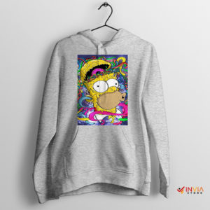 Crazy Homer Head Donut Graphic Art Sport Grey Hoodie