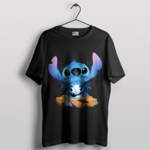 Cute Adorable Stitch from Movies Black T-Shirt