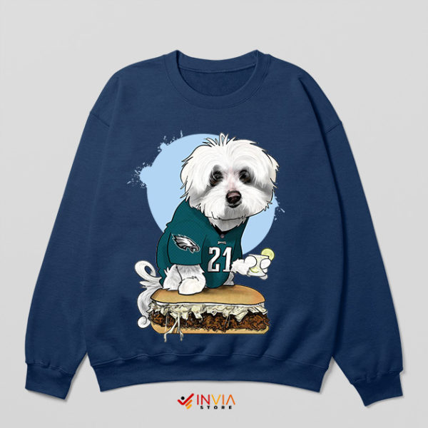 Cute Dog Breeds Philadelphia Eagles Navy Sweatshirt