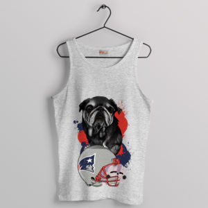Cute Dog Helmet England Patriots Sport Grey Tank Top