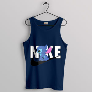 Cute Stitch Nike Clothing Line Navy Tank Top