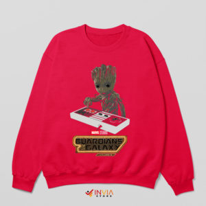 Cute Teenage Groot Music DJ Red Sweatshirt