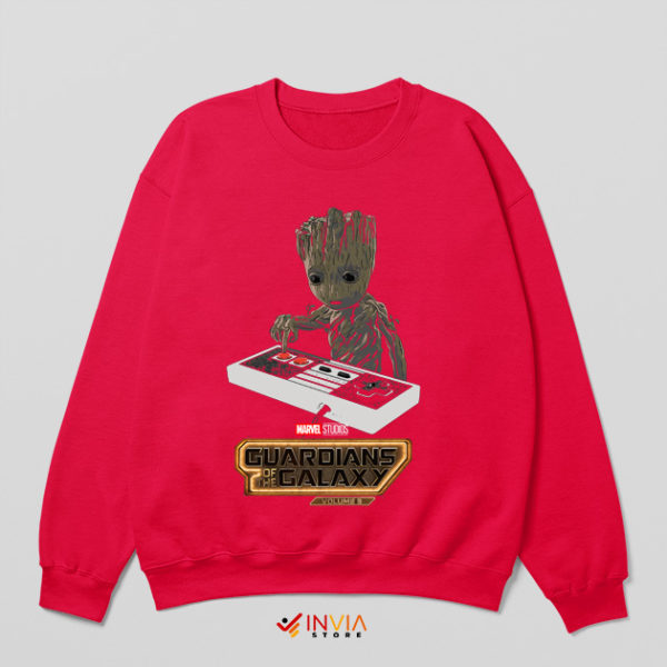 Cute Teenage Groot Music DJ Red Sweatshirt