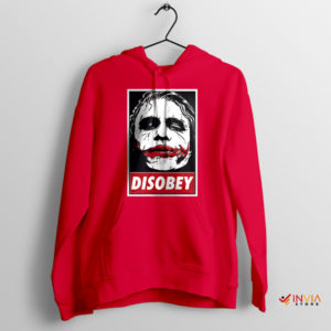 DC Comics the Joker Disobey Quote Red Hoodie