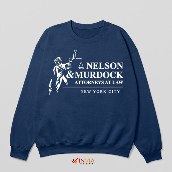 Daredevil Nelson Murdock Law Firm Navy Sweatshirt