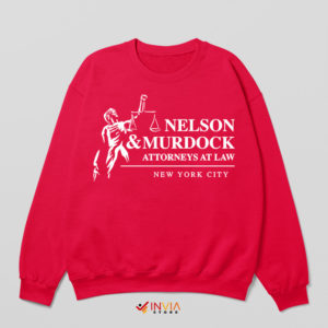 Daredevil Nelson Murdock Law Firm Red Sweatshirt