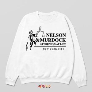 Daredevil Nelson Murdock Law Firm White Sweatshirt