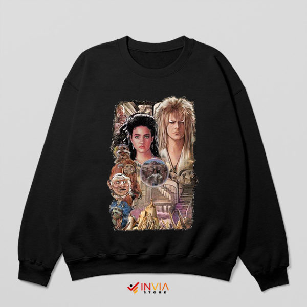 David Bowie Jareth Labyrinth Movie Art Black Sweatshirt