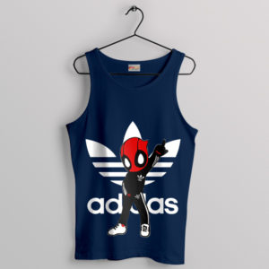 Deadpool 3 Costume Adidas Track Pants Navy Tank Top