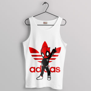 Deadpool 3 Costume Adidas Track Pants White Tank Top